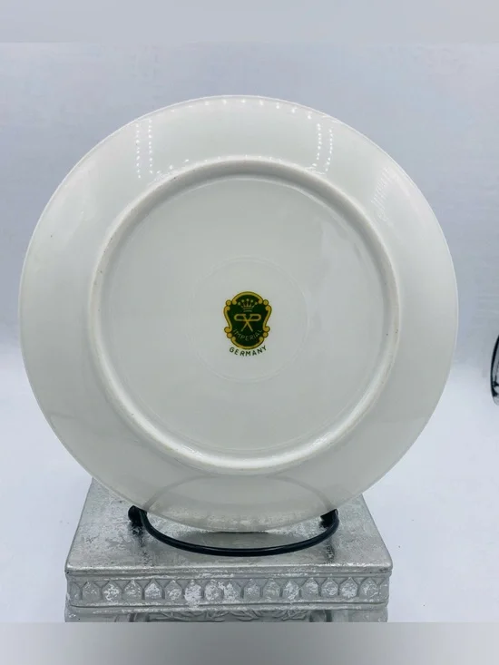 Vintage Imperial Germany 1950s Hand-Painted Fruit Decorative Plate Gold Trim - Picture 3 of 6